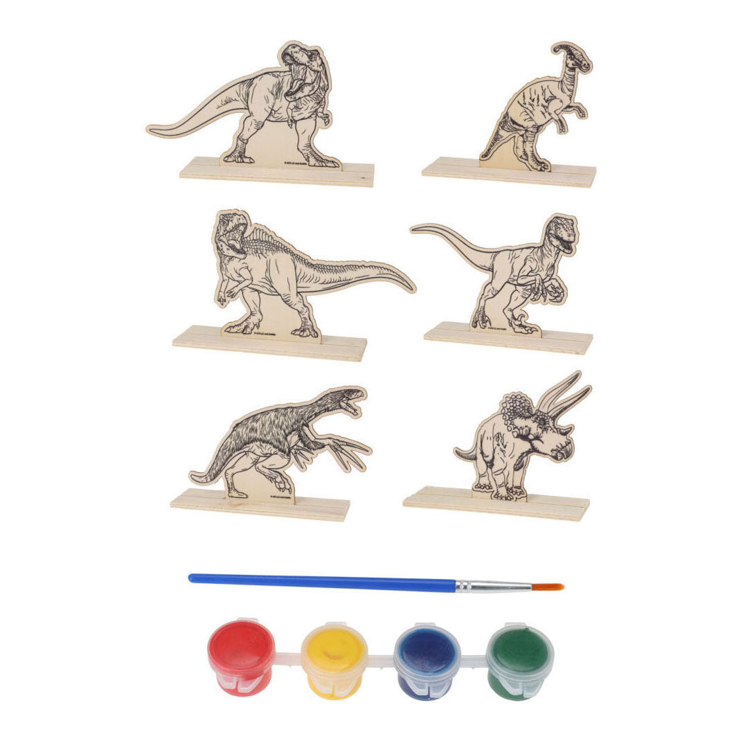 Dino Lackset Holz, 6 Stéck.