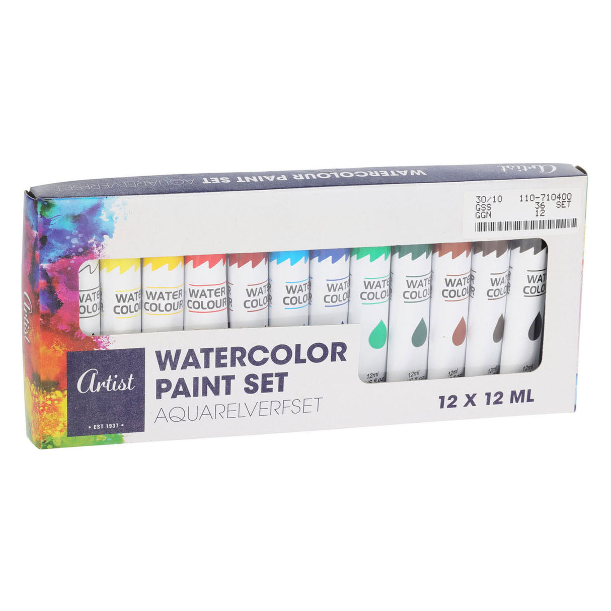 Watercolor paint, 10x12ml