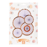 Fan rose gold set of 5st.