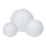 Lampionpapier rosegoud weiß, 6 Set von 6