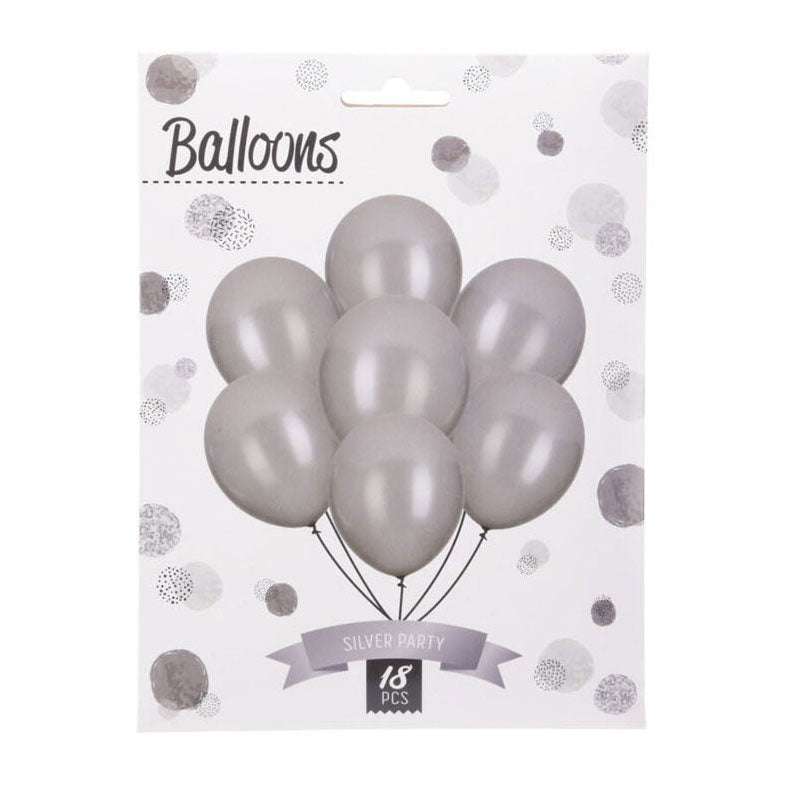 Balloons silver, 18st.