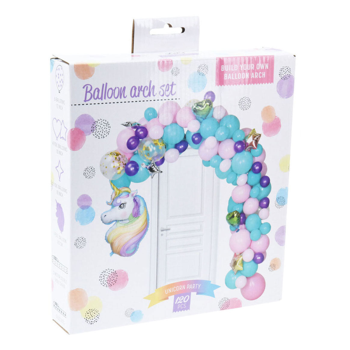 Build your own balloon arch set Unicorn, 120dlg.