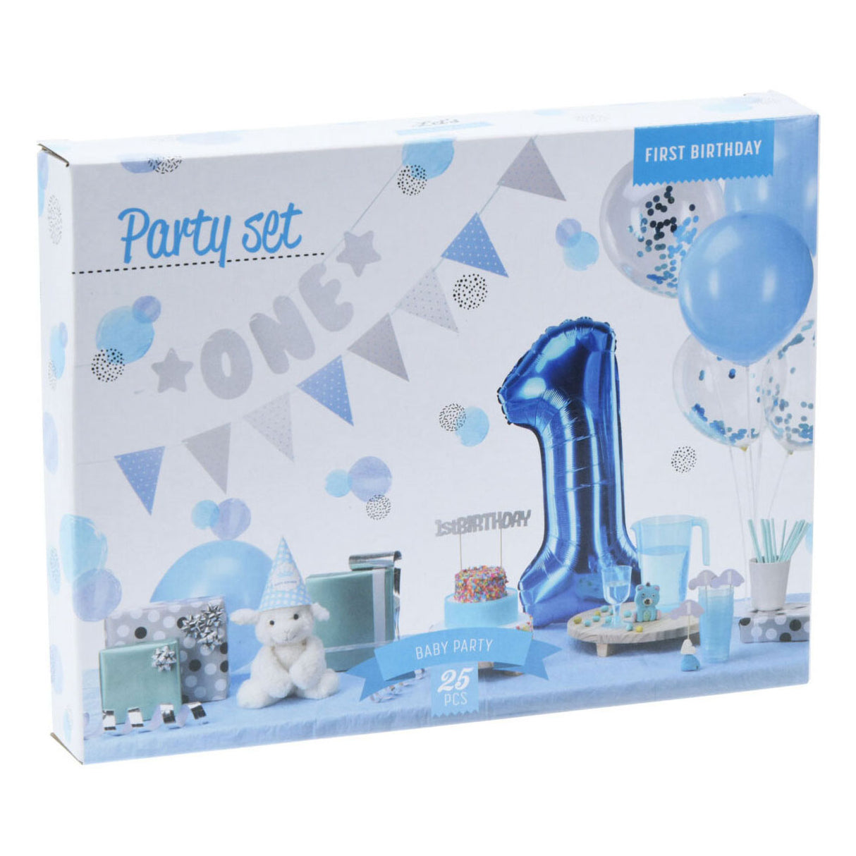 Set Party Decoration 1st Birthday - Blue Boy, 9DLG.