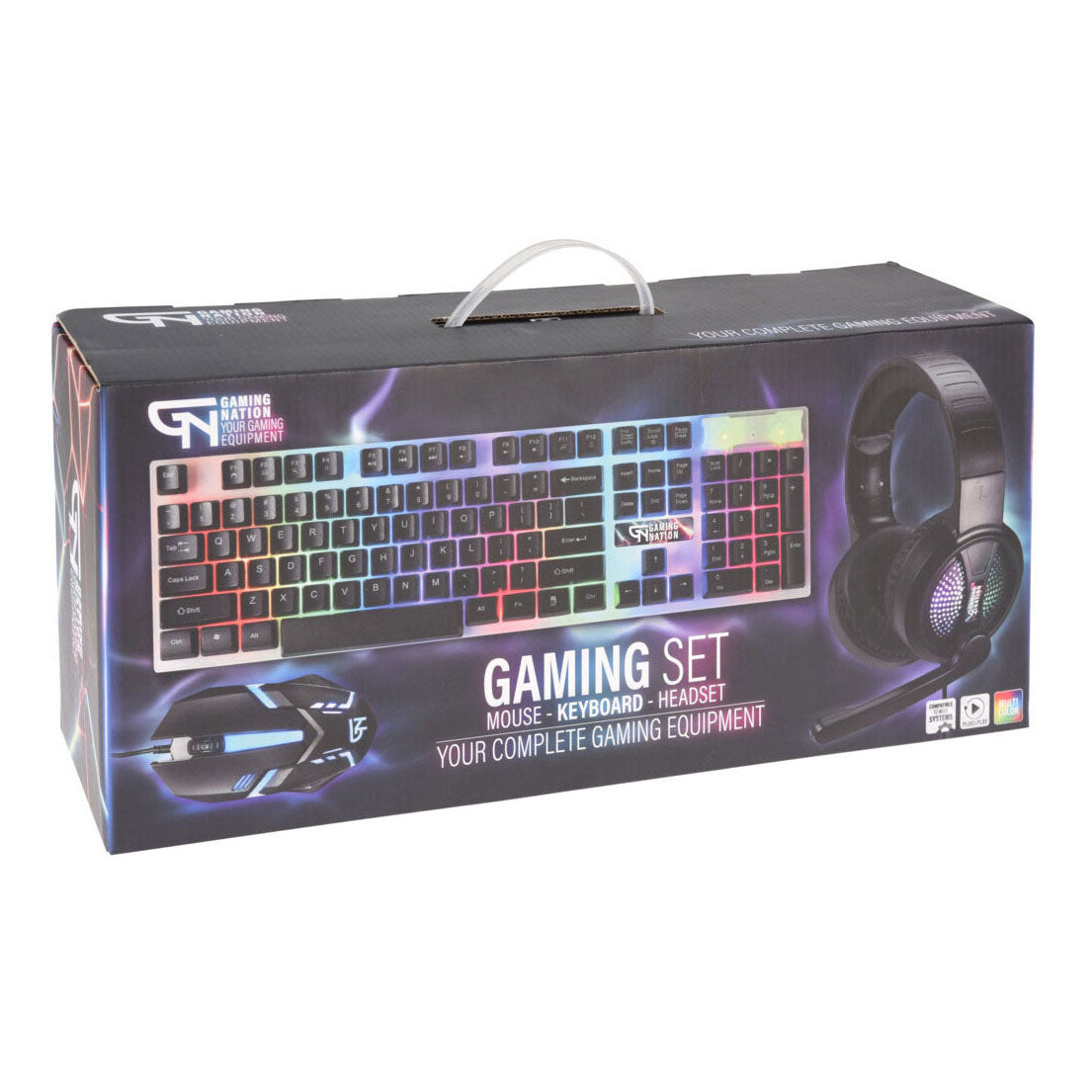 Gaming Set Muis Toetsenbord Koptelefoon 3in1