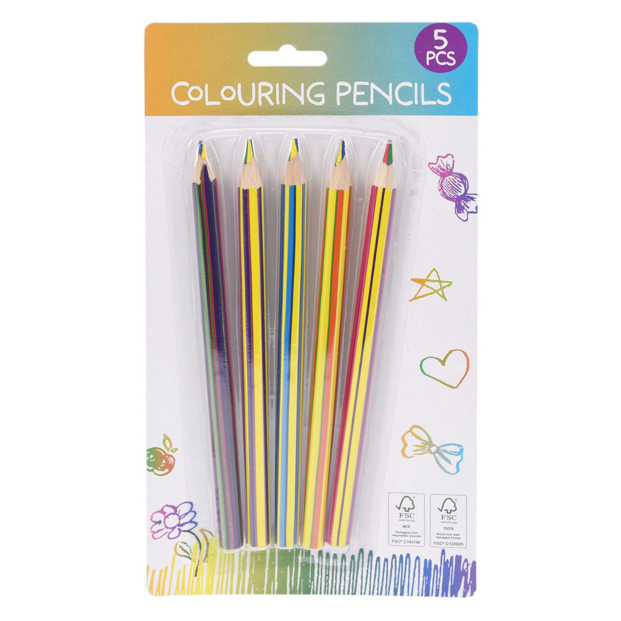 Jumbo colored pencils Multicolor, 5st.