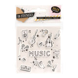 Sticker 3D Musek Design