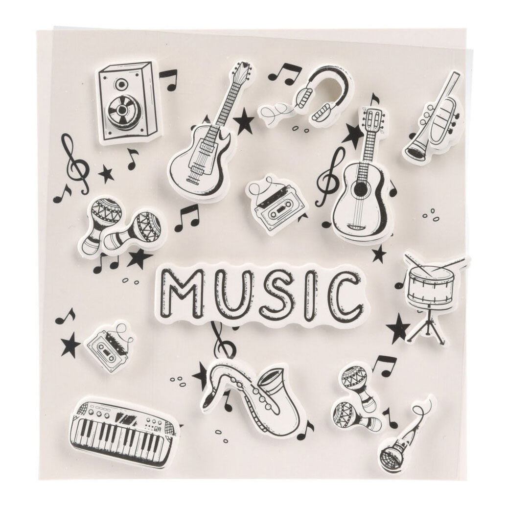Sticker 3D Musek Design