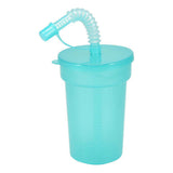 Excellent Houseware colored drinking cups with straw, 6pc.