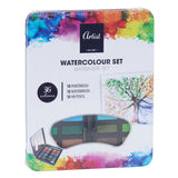 Conjunto aquarela com pincel, 36 cores