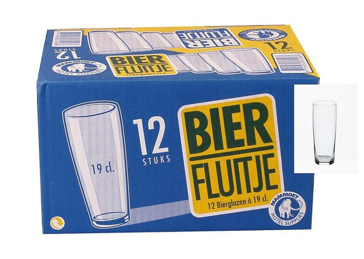 Mammoet budgetline beer glass whistle (12x 19cl)