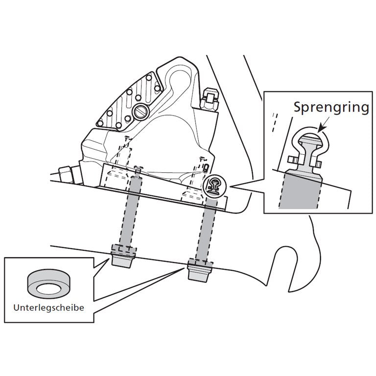 Shimano caliper festebolt type c for bakre flatmontering