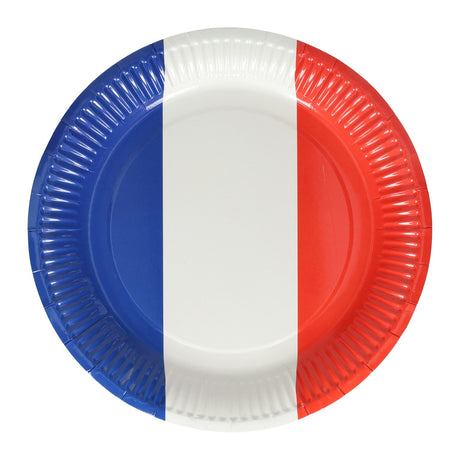 Papieren bord 23cm nederlandse franse vlag