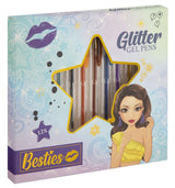 Besties glitter gel pens, 12 pcs.