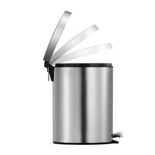 Parte V - caixote do lixo com pedal 5 litros - aço inoxidável - aço inoxidável mate - caixote do lixo