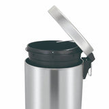 V-Deel - Pedalcontainer 12 Liter - STAINLESS Stol Plastik - Matt STAINLESS Stol - Offallcontainer