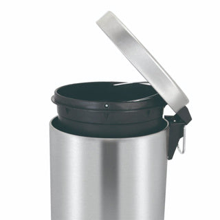 Parte V - caixote do lixo com pedal 12 litros - plástico em aço inoxidável - aço inoxidável mate - caixote do lixo