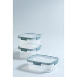 Curver smart fresh eco food storage box rectangular - 3.5l - blue transparent