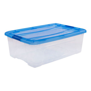 Iris top box storage box 30l 57.5x39x20.5 cm blue transparent