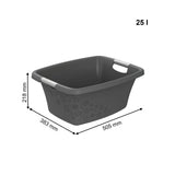 Rotho flowers laundry basket 25l cool gray