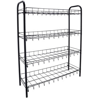Raca bróg Metaltex 4 raca 64x23x80.5 cm dubh