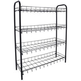 Raca bróg Metaltex 4 raca 64x23x80.5 cm dubh