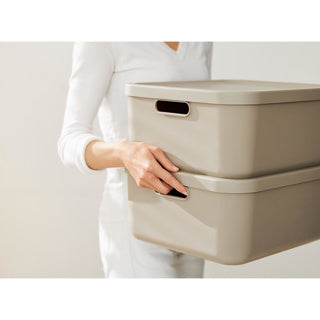 Rotho albula dekorationsförvaringslåda 20l cappuccino