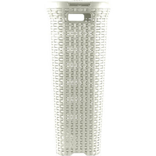 Curver style laundry box with lid rattan style 40 liters ivory 45x26x62cm