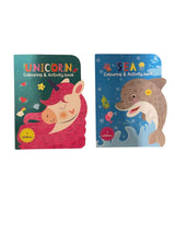 Shaped coloring and activity book