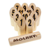 Selecta molkky go pinewood throwing game with 12 cones
