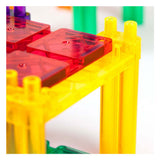 Picasso tiles tactic - construction toys - magnetic tiles - magnetic tiles - race track - stem toys - magnetic race track with 2 LED cars - 50 pieces - from 3 years