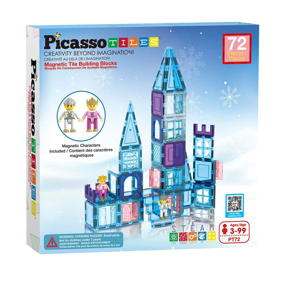 Selecta picassotiles winter theme - magnetic building tiles, 72 pcs.