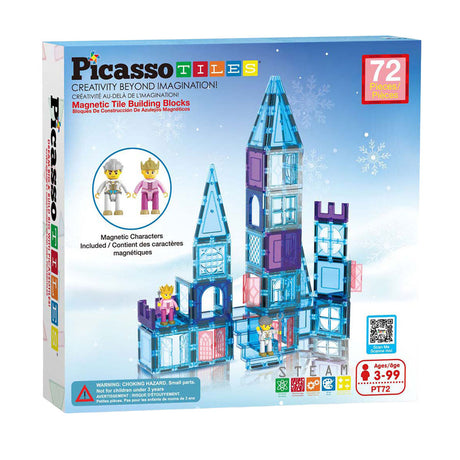 Selecta picassotiles Winterthema – magnetische Bauplättchen, 72 Stk.
