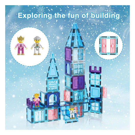 Selecta picassotiles Winterthema – magnetische Bauplättchen, 72 Stk.