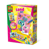 Six colored sand art - forest animals