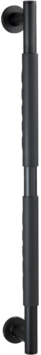 Wenko væghåndtag secura 65cm sort rustfrit stål med skridsikkert soft touch håndtag - sikkerhedshåndtag - vægbeslag - badehåndtag - bæreevne max. 120 kg - TüV testet, inspiceret og certificeret - sort