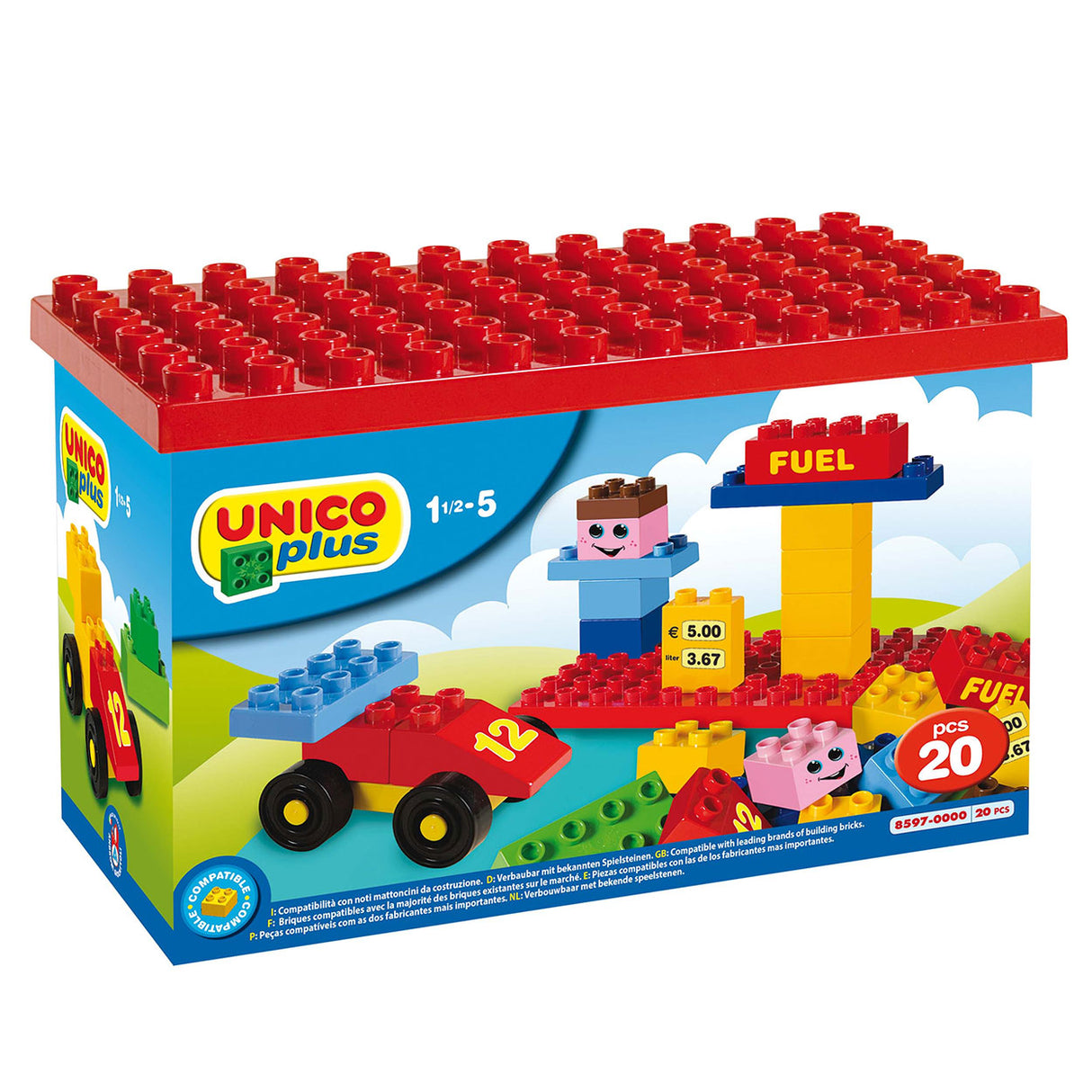 Unico Unico Set med byggeplade, 20dlg