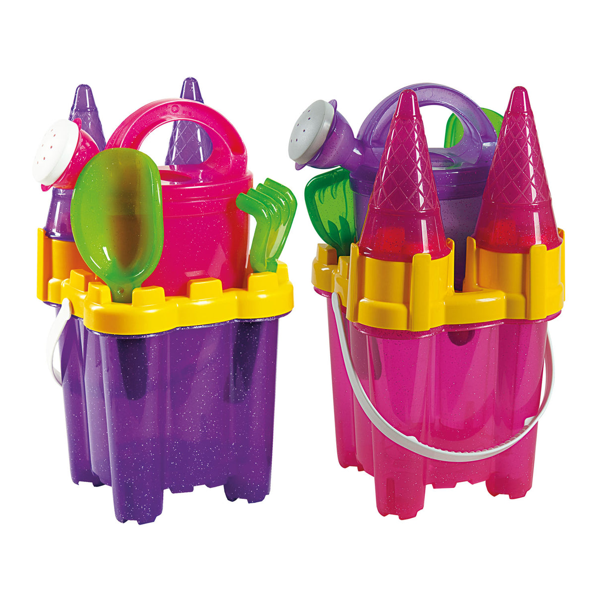 Basic Bucket Set Castle med Giltters 7-Piece