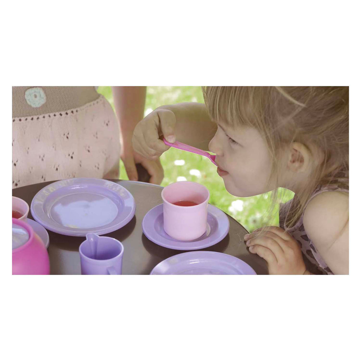 Dantoy coffee set pink, lilac 17 pcs.
