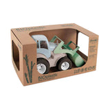 Dantoy tractor with front loader green blue, 30cm