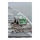 Dantoy tractor with front loader green blue, 30cm