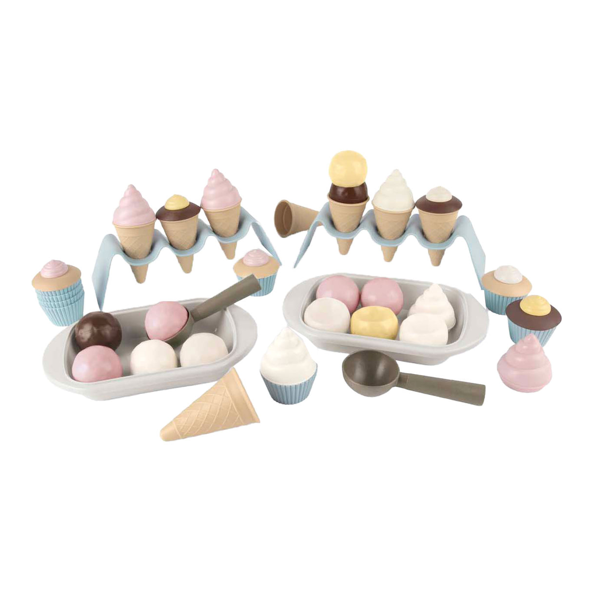 Dantoy cupcake and ice cream set, 54 pieces.