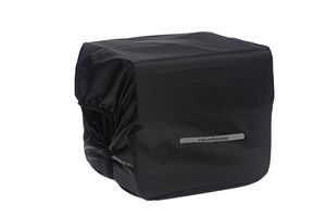 Nuova copertura di pioggia Looxs Dubbel - borsa per biciclette in poliestere impermeabile nero - Riflessione - 40x97 cm