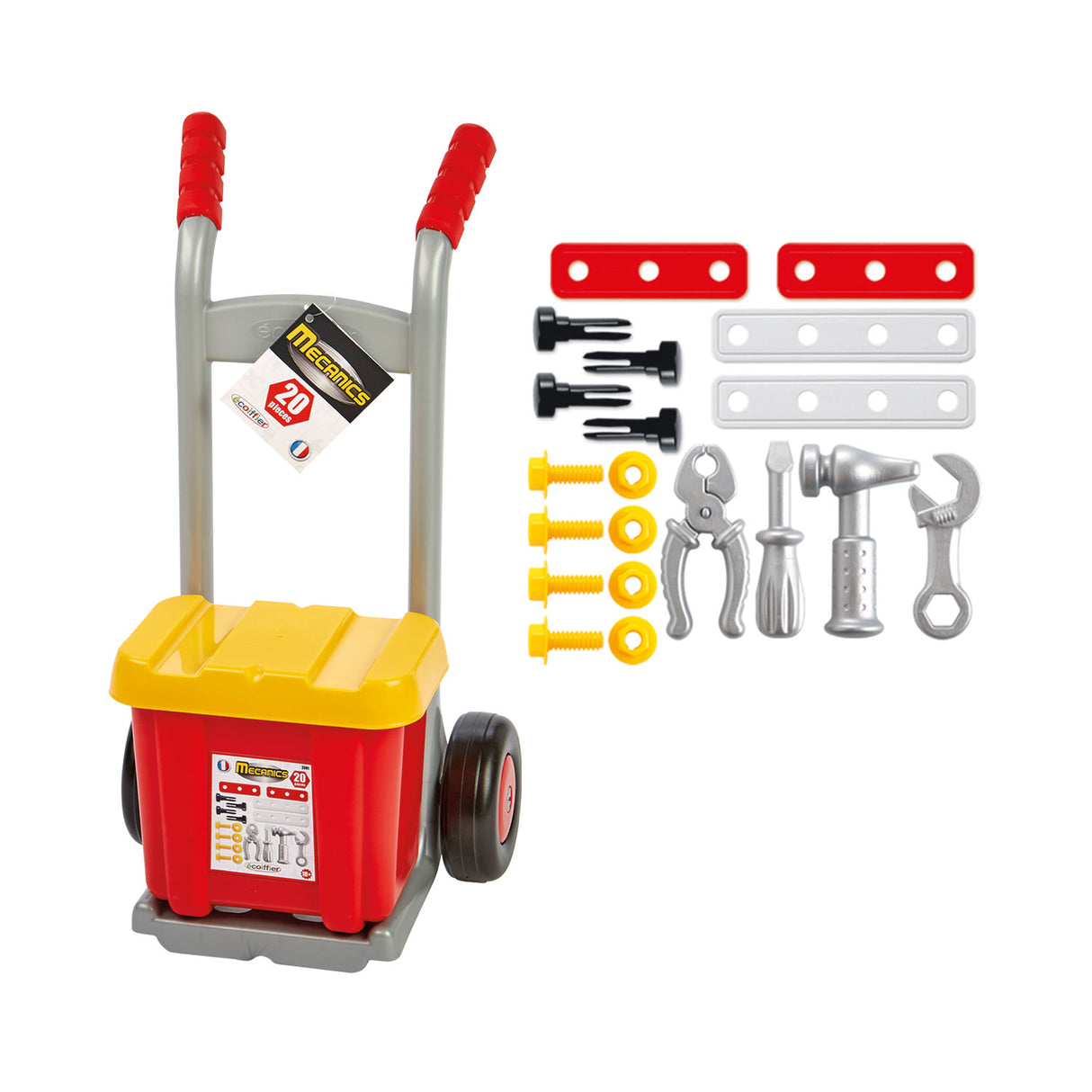 Ecoiffier Mecanics Hand Truck con caja de herramientas