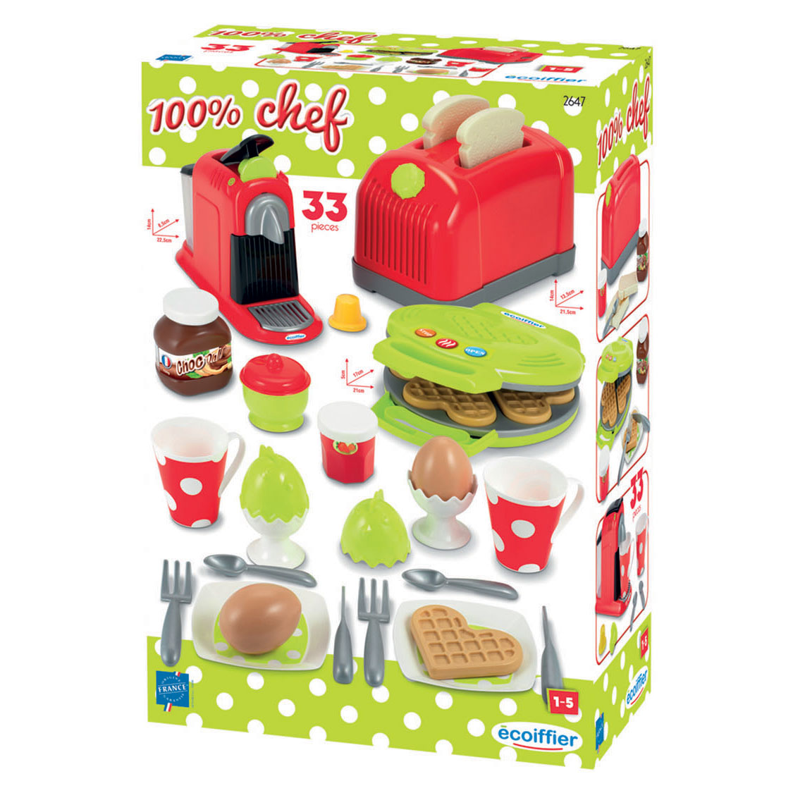 Ecoiffier 100% Chef Kitchen Set komplett