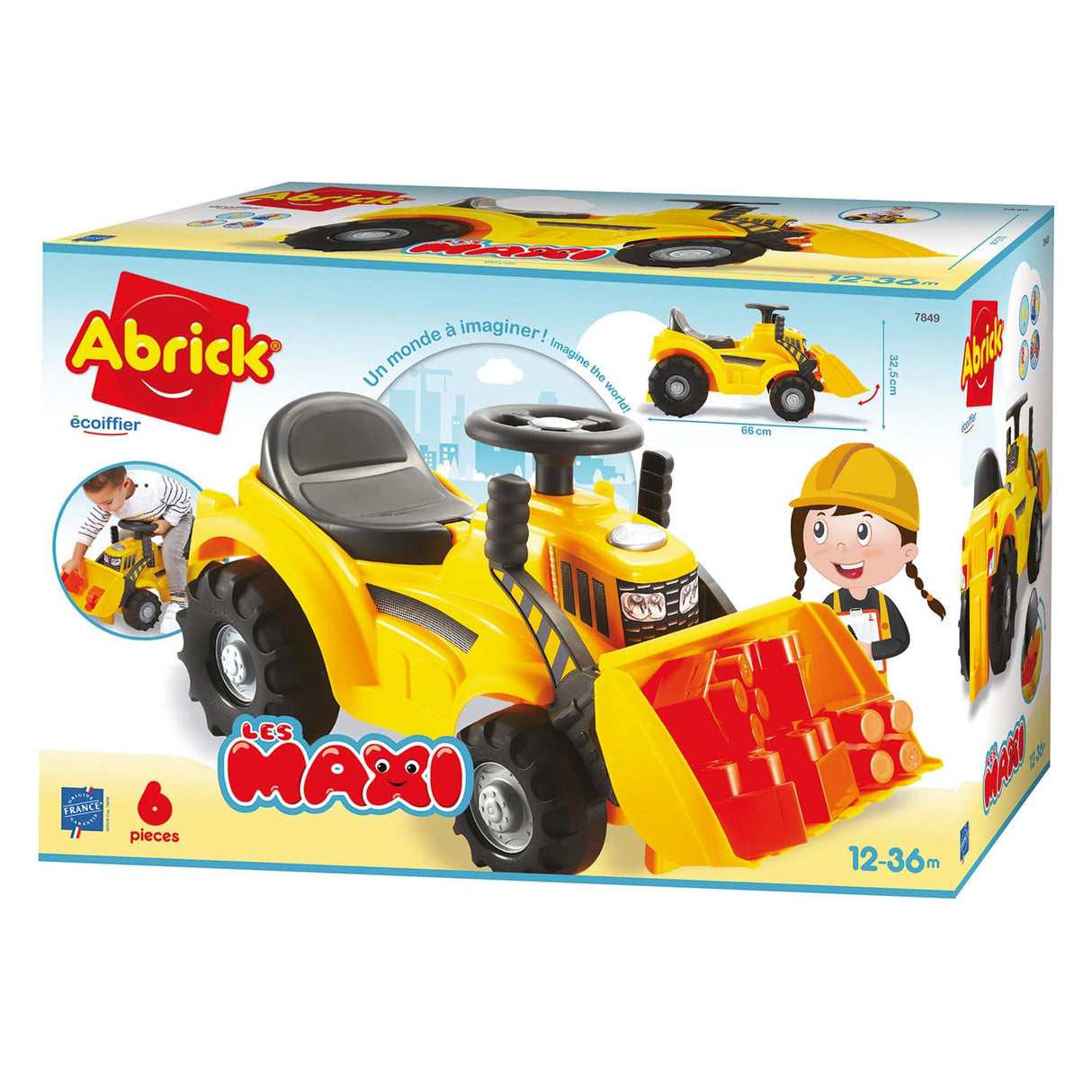 Abrick Maxi Walking Tractor med frontlaster