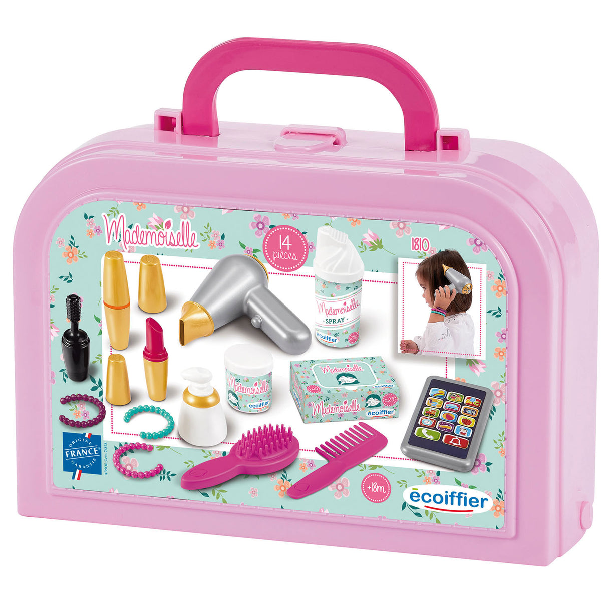 Ecoiffier Mademoiselle Beauty Suitcase, 14dlg.