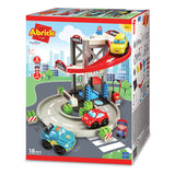 Abrick Ecoiffier garage with transporter and cars