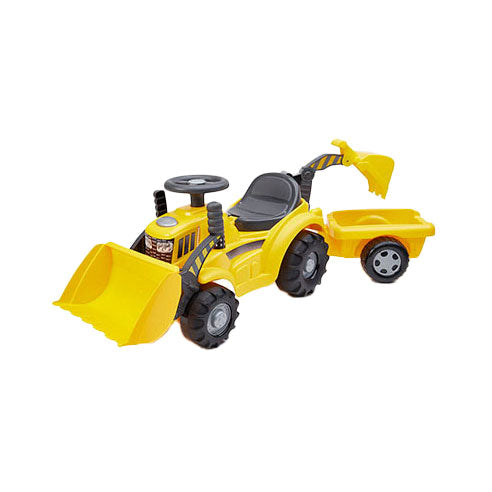 Ecoiffier Walking Tractor med frontlaster og vogn