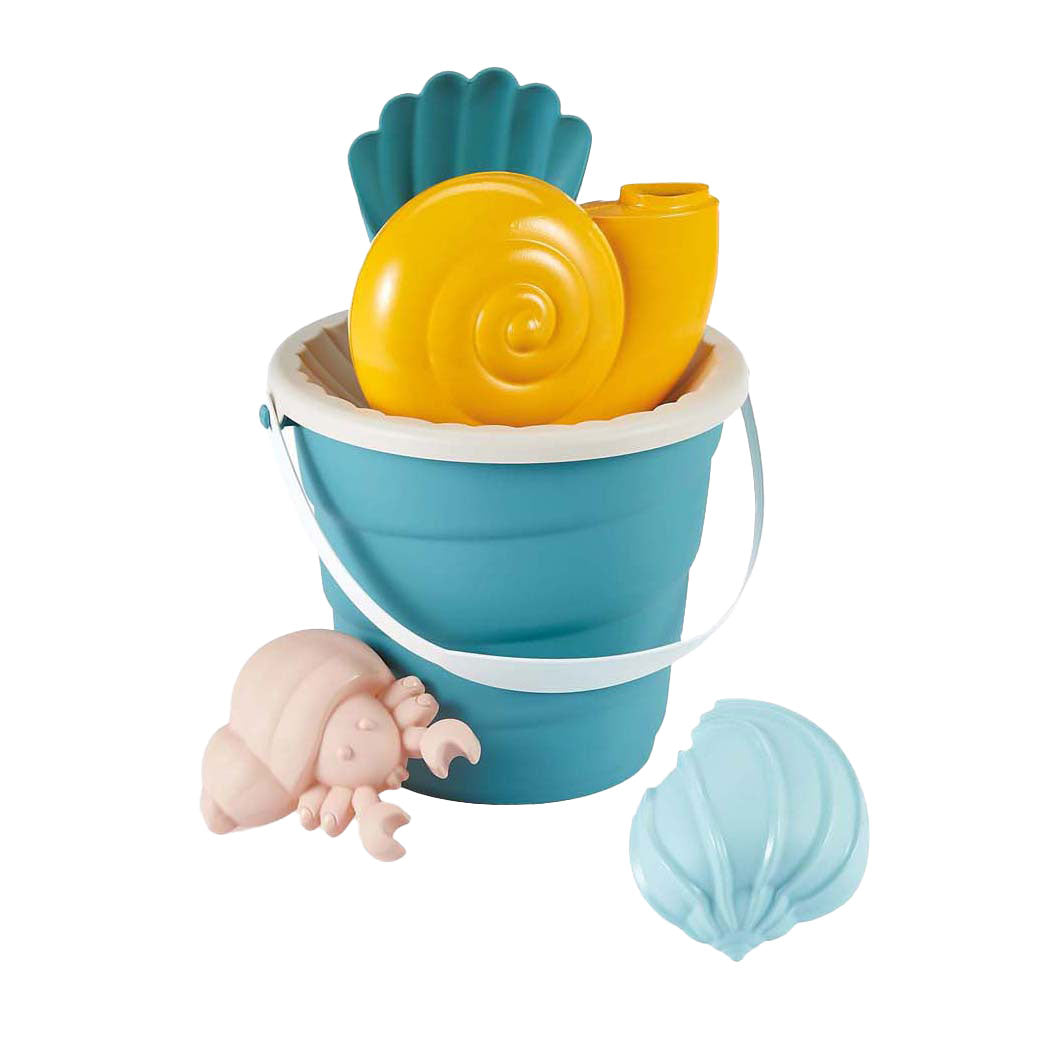 Bucket ecoffier set con forme di sabbia di molluschi, 6dlg.