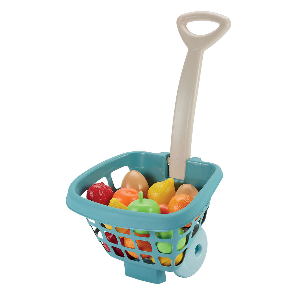 Ecoiffier Winkeltrolley avec des fruits, 14dlg.